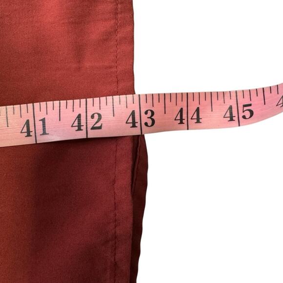 Alohas Exclesa Burnt Orange Rust Modest Long Sleeve Midi Dress - Picture 10 of 12